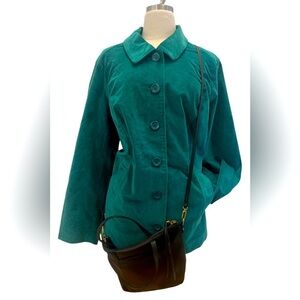 NWT- Elegant Emerald Green Pea Coat for Women
